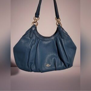 Coach Blue Leather Shoulder Bag